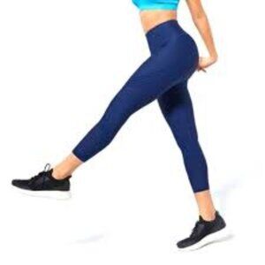 Fanka Body Sculpt Reversible Compression Navy Blue Women Stretch Yogo Leggings